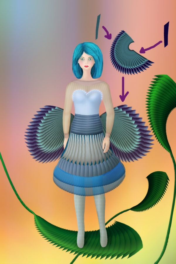 Creation of Blue Wings: Step 17